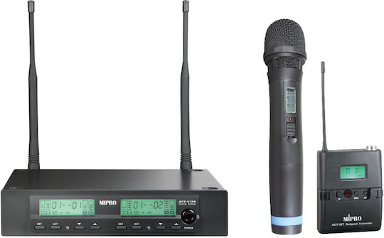 Mipro ACT-323TH80 Set Wireless Condenser (Small Diaphragm) Microphone Air, Hand for Vocals