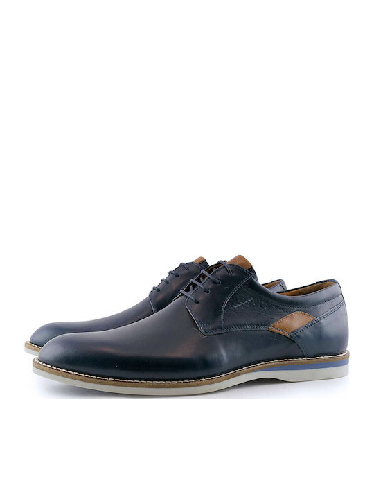 Damiani Men's Leather Casual Shoes Blue