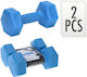 8AW002950 Hexagon Dumbbell 2 x 1kg