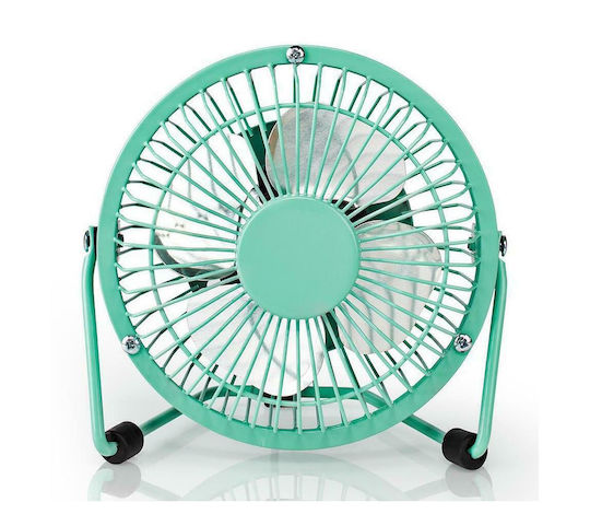 Nedis USB Office/Home Rotating Fan Turquoise FNDK1TQ10