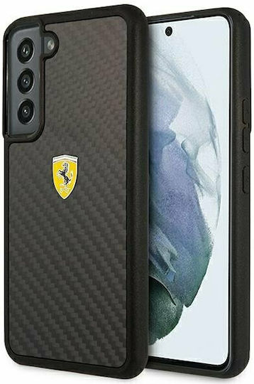 Ferrari On Track Real Carbon Umschlag Rückseite Kunststoff Schwarz (Galaxy S22+ 5G)