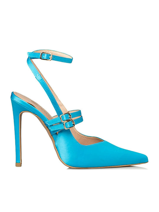 Envie Shoes Pointed Toe Stiletto Blue High Heel...