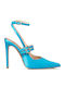 Pumps mit Stiletto-Absatz & Riemchen Blau