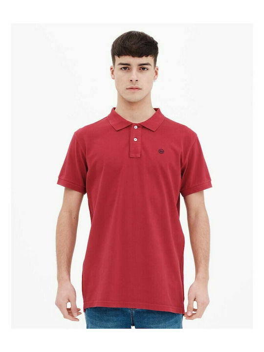 Basehit Ανδρικό T-shirt Polo Κόκκινο