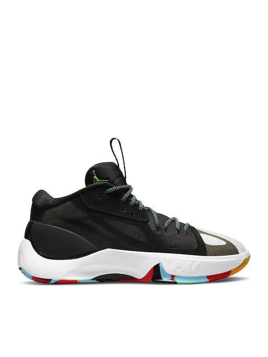 Zoom Separate High Basketball Shoes Black / White / Multicolor