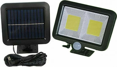 Στεγανός Ηλιακός Προβολέας LED 10W Ψυχρό Λευκό με Αισθητήρα Κίνησης και Φωτοκύτταρο IP65