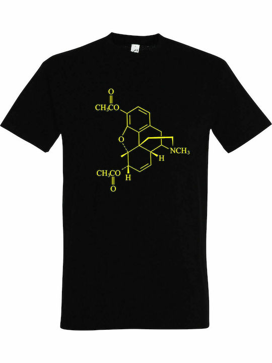T-shirt Unisex " Beer Molecule, Beer Lover, Alcohol ", Black