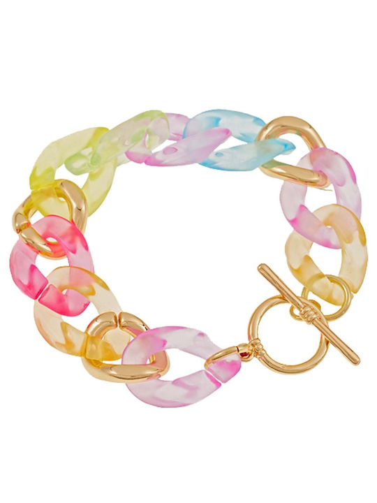 Damen Armband Rainbow Feel Vergoldet