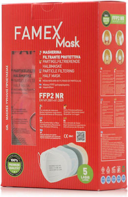 Famex Particle Filtering Half Mask FFP2 NR GR Schutzmaske FFP2 Rot 10Stück