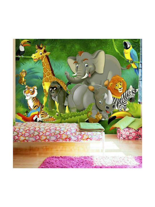 Polihome Peel & Stick Kids Wallpaper Colourful Safari L392xH280εκ.