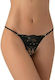 Milena by Paris G-string Open to the crotch Black