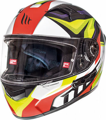 MT Kre Lookout G4 Full Face Helmet DOT / ECE 22.05 1400gr Fluo Yellow MTH000KRA390