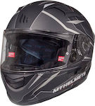 MT Kre SV Interpid C3 Full Face Helmet with Sun Visor DOT / ECE 22.05 1450gr Grey Matt MTH000KRA391