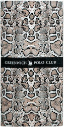 Greenwich Polo Club Πετσέτα Θαλάσσης Καφέ 170x80εκ.