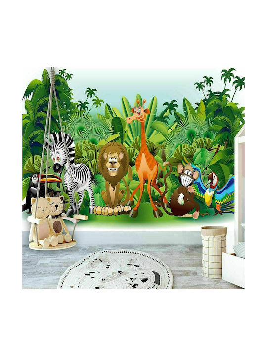 Polihome Peel & Stick Kids Wallpaper Jungle Animals L343xH245cm