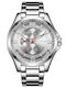 Mini Focus Men's Watch 45mm Chronograph Battery with Silver Metal Bracelet