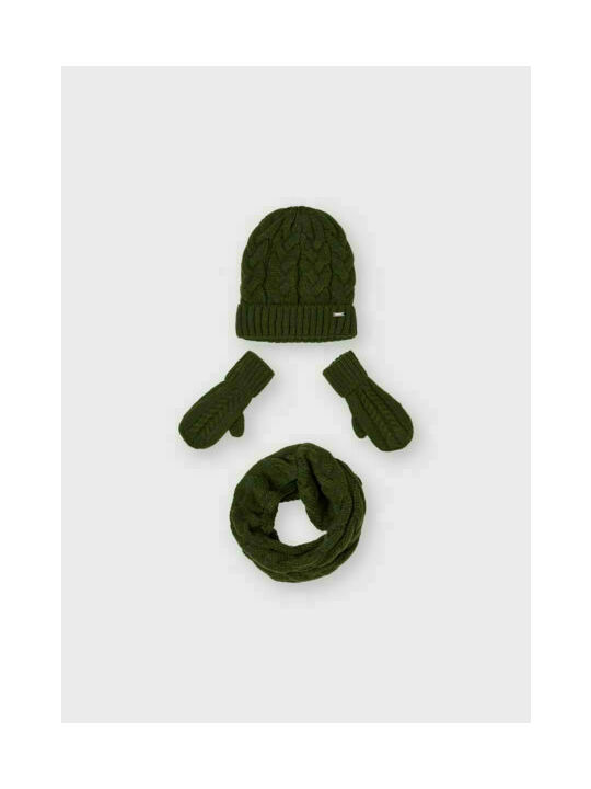 Mayoral Kids Beanie Set with Scarf & Gloves Kni...