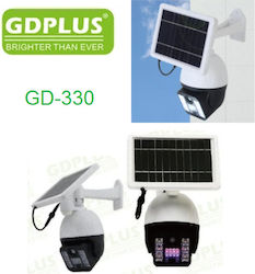 GDPLUS Solar Dummy Surveillance Dome Camera with LED Lighting White