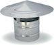 Biofan Chimney Crown Galvanized 130mm Silver