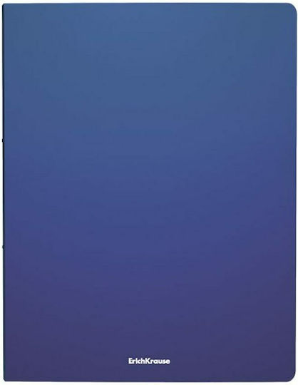 ErichKrause Clipboard Flexible with 20 plastic sleeves Slides for Paper A4 Blue Matt Classic 1pcs