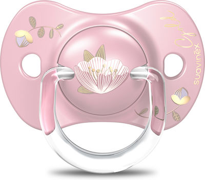 Suavinex Pacifier Silicone Physio Gold PInk for 6-18 months 1pcs