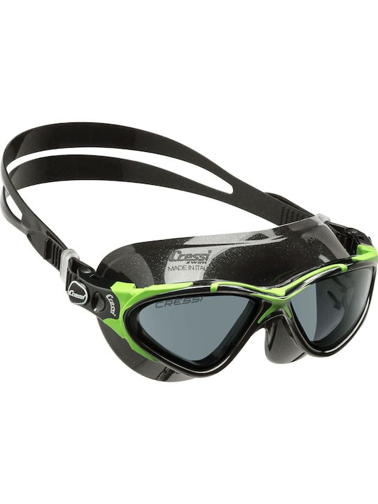 CressiSub Planet Swimming Goggles Adults with Anti-Fog Lenses Black