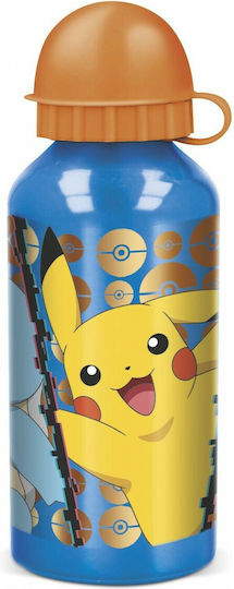 Stor Pokemon Kinderflasche Aluminium mit Pop-Up-Verschluss 400ml (Verschiedene Designs/Farben)