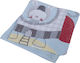Nef-Nef Homeware Blanket Cot Space Waffle Light Blue 110x150cm