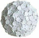 Art et Lumiere Decorative Ball made of Ceramic Material White 11x11x11cm 1pcs
