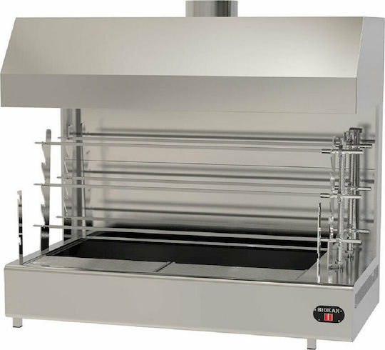 Biokan TLGΗ64 Spieß-Grill Kohle mit Abmessungen 81x160x150cm
