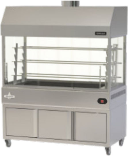 Biokan LGΗGD64 Spieß-Grill Kohle mit Abmessungen 81x160x200cm