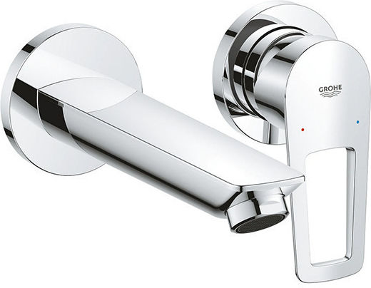 Grohe Bauloop New Σετ Μίκτης & Στόμιο Εντοιχισμού για Νιπτήρα 1 Εξόδου Ασημί
