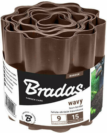 Bradas Plastic Garden Border in Brown Color 10cm x 9.0m