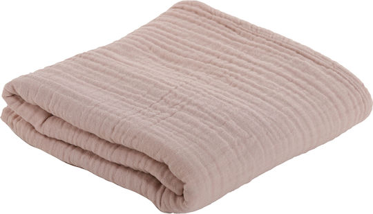Nef-Nef Homeware Decke Wickeltücher für Kinderzimmer Whisper Baumwolle Rosa 80x110cm