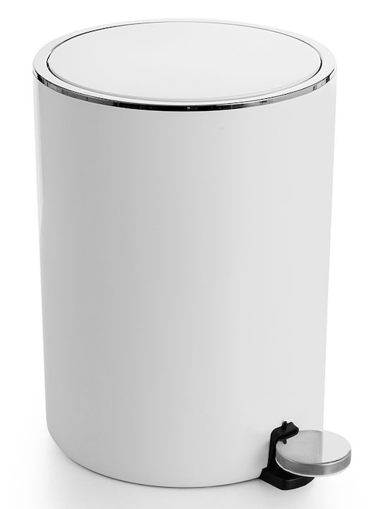 Marva Lenox Πλαστικό Καλαθάκι Μπάνιου 5lt Λευκό