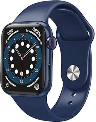 WearFit HW22 Pro Max 45mm Smartwatch με Παλμογράφο (Navy Blue)
