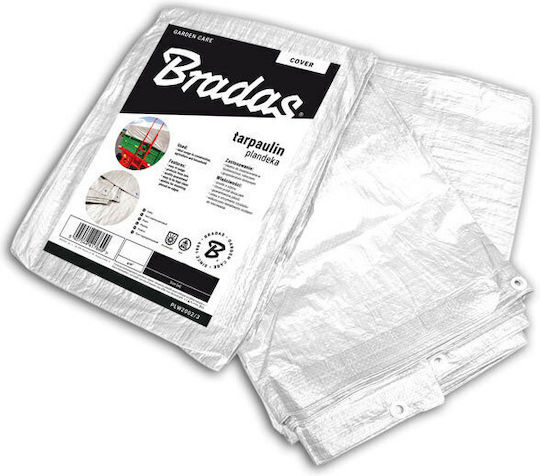 Bradas Αδιάβροχος Μουσαμάς 90gr/m² 4x5μ. Ελαφρού Τύπου Λευκός