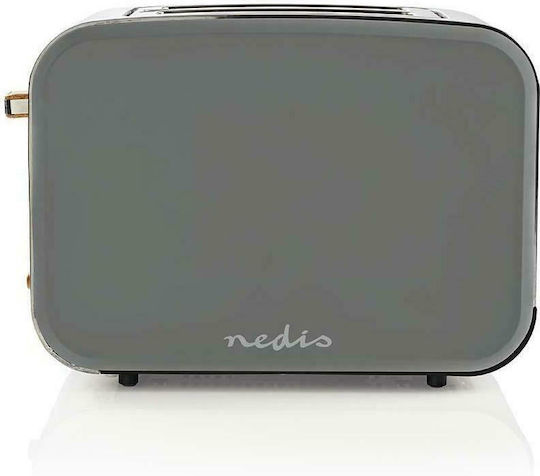 Nedis Toaster 2 Slots 900W Gray