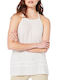 Superdry Women's Summer Blouse Cotton Sleeveless White