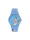 Swatch Blue Sky By Vassily Kandinsky Watch Battery with Blue Rubber Strap