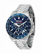 Sector 230 Chronograph Men's Watch 43mm Chronograph Battery with Silver Metal Bracelet