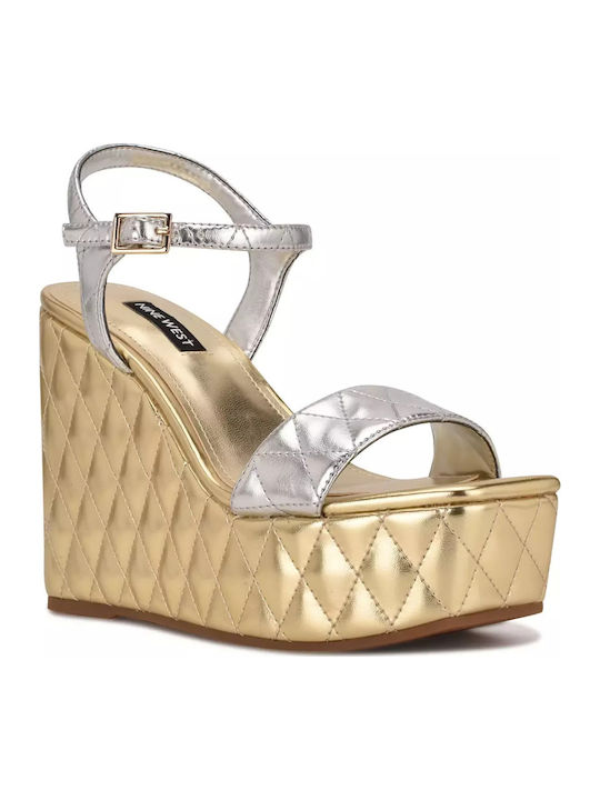 Nine West Nila3 Damenplattformen Silber