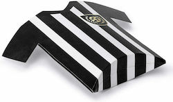 PartyDeco 86761 Paper Box for Gift with Theme "Football" Black 11x2.5x12cm. 6pcs PUDP38