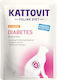 Kattovit Feline Diet Diabetes Wet Cat Food for Adult Cats in Pouches with Chicken Gluten Free 85gr