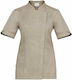 Giblor's Mantel Koch Damen Beige mit Kurzärmeli...
