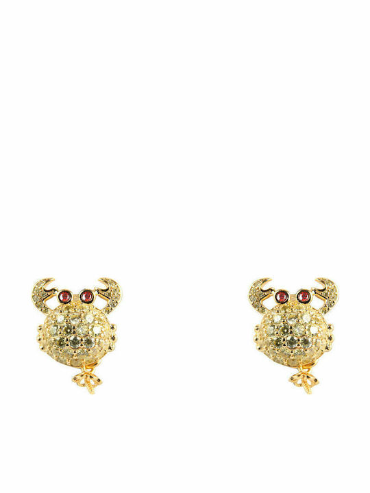 Lancaster Italia Earrings made of Silver Gold Plated with Stones