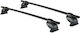 Cam Car Roof Bars Metallic 110cm for Opel Calibra 3D 3D 1990-1997 Set with Roof Rack Legs Black