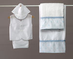 Baptism Towel Set Κορώνες Λευκό