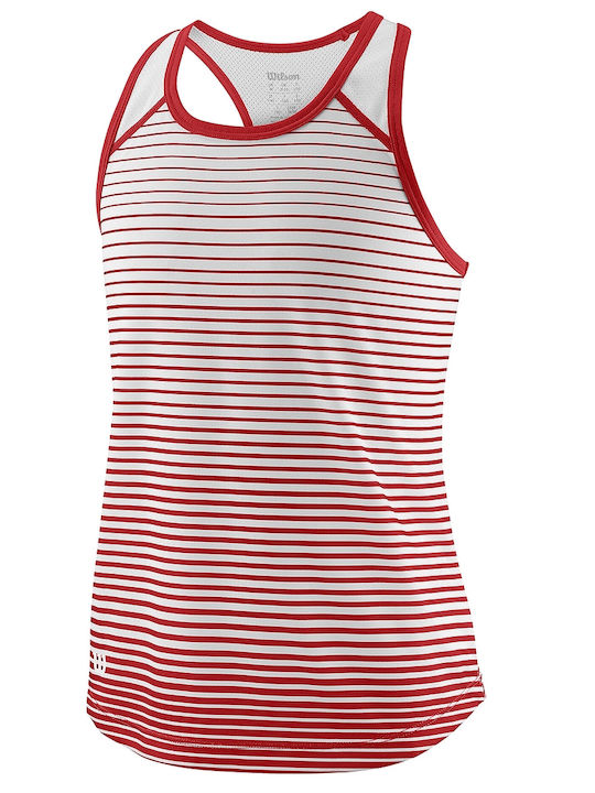 Wilson Team Women's Athletic Cotton Blouse Sleeveless Red