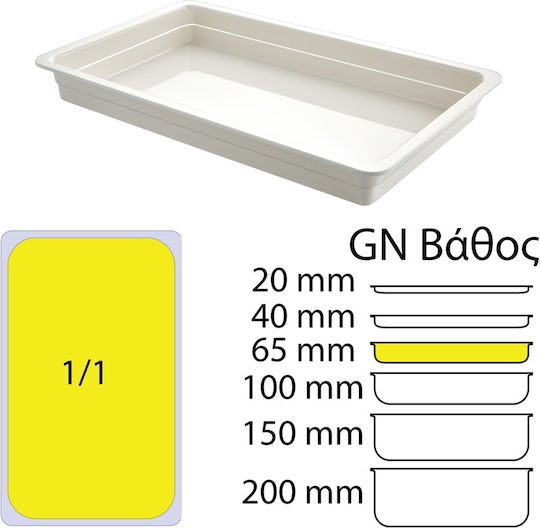 Ready Gastronorm-Behälter Melamin GN1/1 mit Tiefe 65mm
